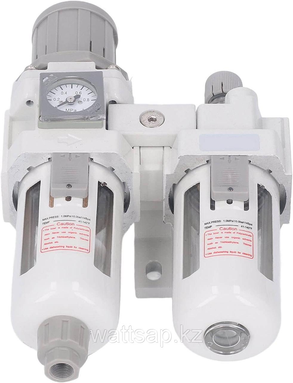 Блок подготовки воздуха AC3010-02, 1/4" фильтр-регулятор давления AW3000-02 и маслораспылитель AL3000-02 - фото 3 - id-p115459654