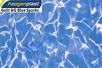 Пвх пленка Haogenplast Galit-103 Blue Sparks для бассейна (Алькорплан, голубые блики)