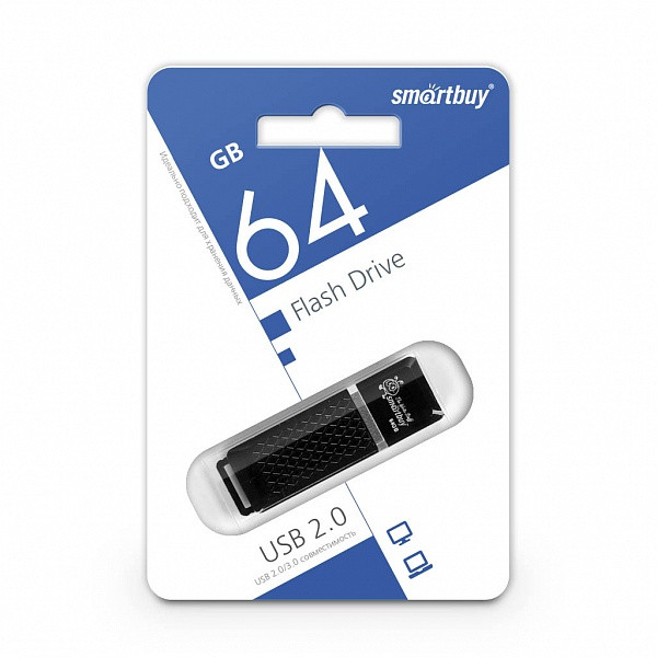 USB-накопитель Smartbuy 64GB Quartz series Black