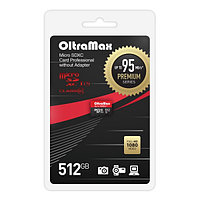 Карта памяти OltraMax 512GB microSDXC Class 10 UHS-1 Premium (U3) без адаптера SD 95 MB/s, шт