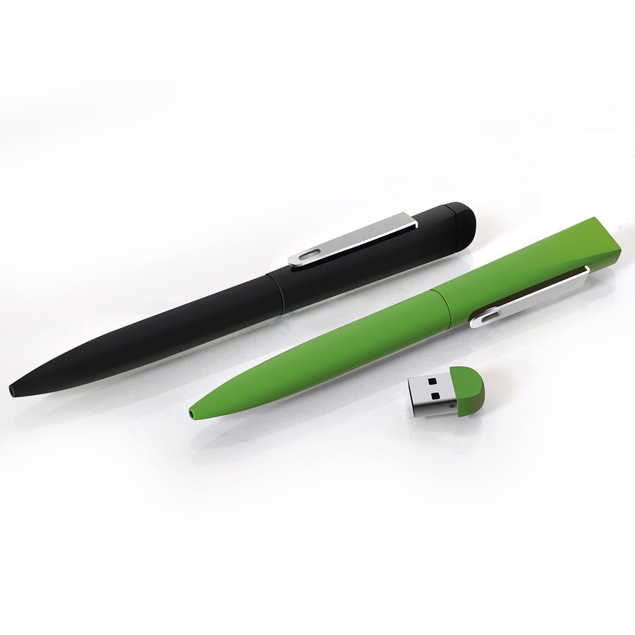 IQ, ручка с флешкой, 8 GB, металл, soft-touch - фото 3 - id-p115461556