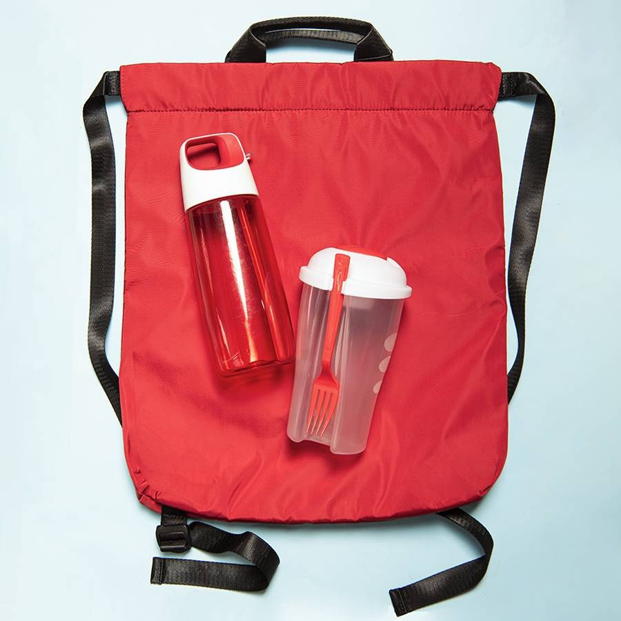 Набор подарочный FITKIT: бутылка для воды, контейнер для еды, рюкзак, синий - фото 5 - id-p115461896