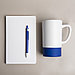 Набор подарочный ARTKITS: ежедневник, ручка, кружка с цветным дном, стружка, коробка, синий, фото 3