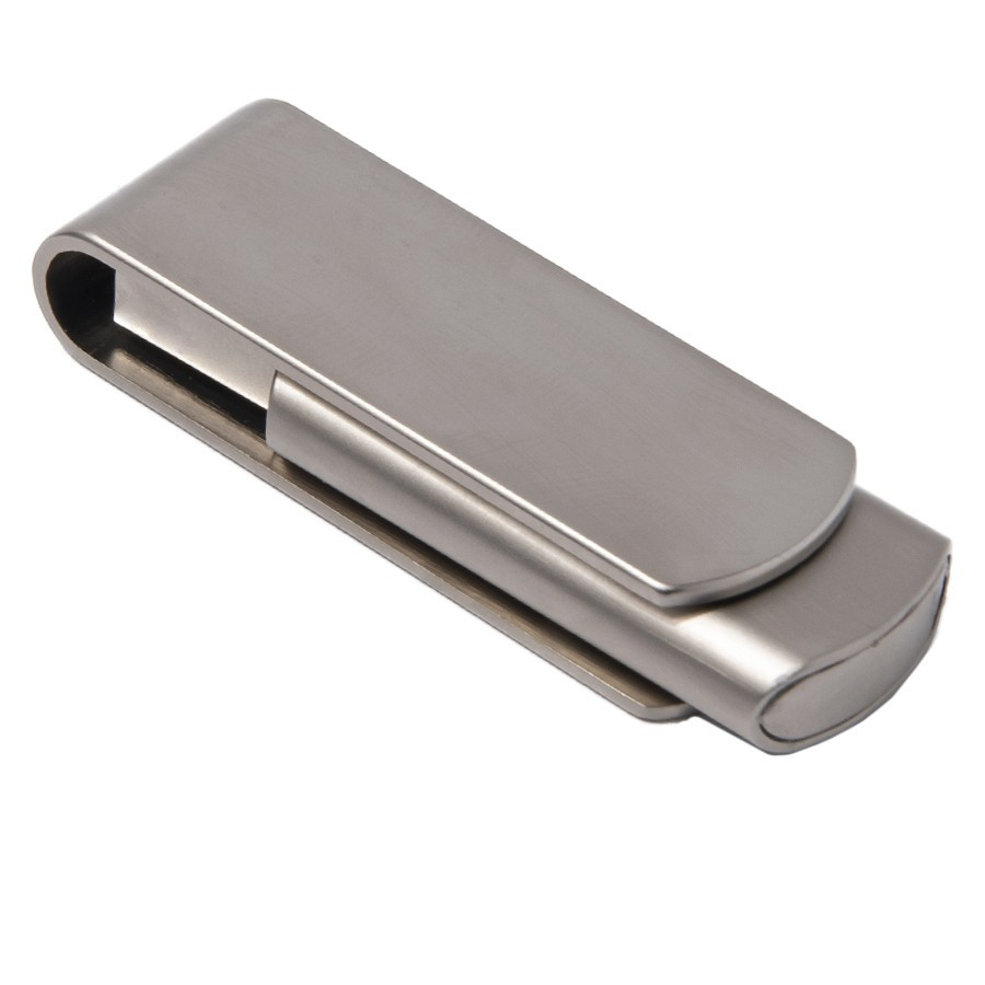 USB flash-карта SWING METAL (32Гб), серебристая, 5,3х1,7х0,9 см, металл - фото 2 - id-p115461972