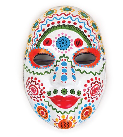 Набор для раскраски "МАСКА": маска, кисть, краски 6 шт., резинка - фото 2 - id-p115461119