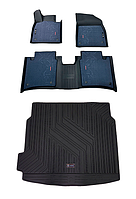 Автомобильные оригинальные двухслойные полики, коврики для Zeekr 001, салон багажник