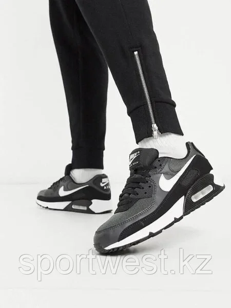 Nike Air Max 90 Recraft trainers in black/grey - фото 3 - id-p115480152
