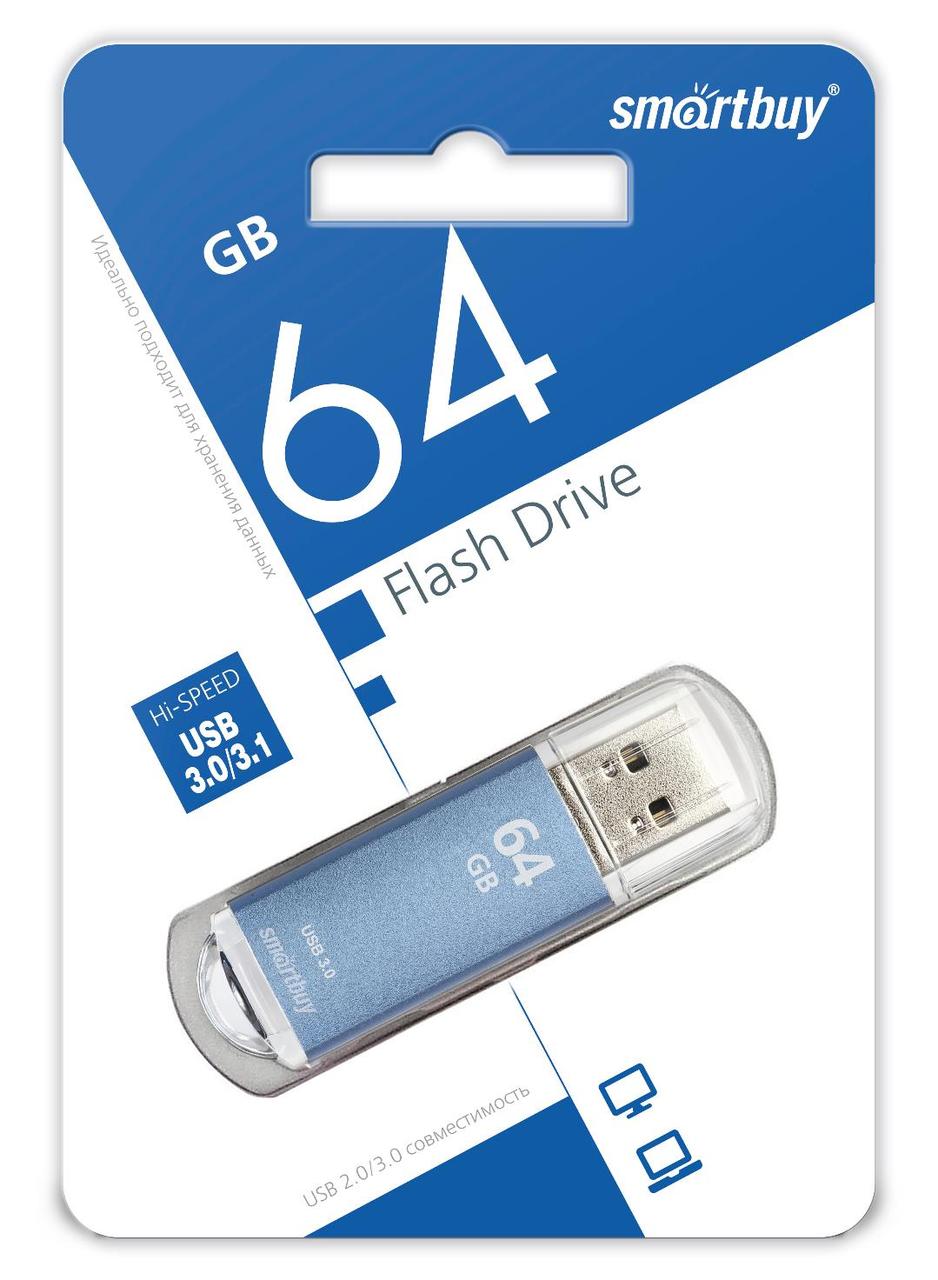 USB накопитель Smartbuy 64GB V-Cut Синий