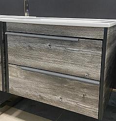 ШКАФ "NEO-LOFT" 75 СМ (КОНСОЛЬНАЯ) (OAK MORAS) - в комплекте с умыв. "ARTE" 067400-U 75 СМ ***