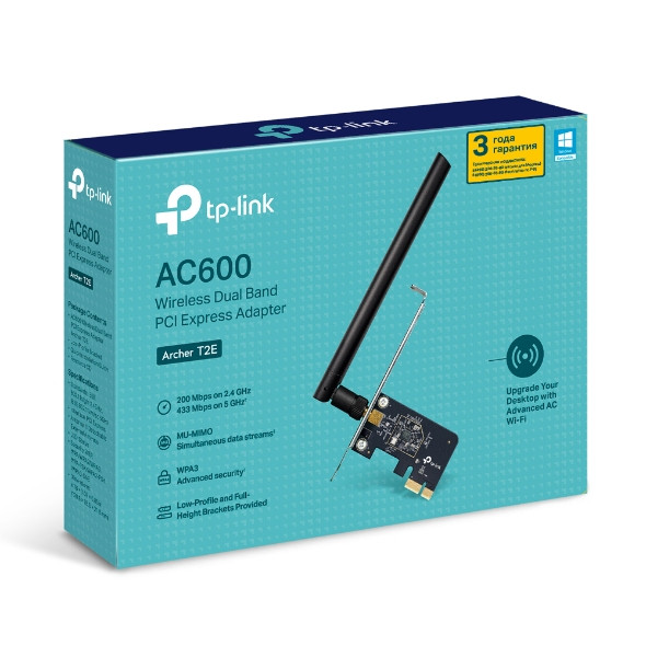 TP-LINK Archer T2E PCI Express-адаптер беспроводной двухдиапазонный AC600 802.11a/b/g/n/ac - фото 7 - id-p115484284
