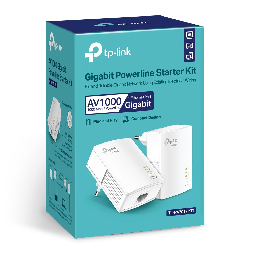 TP-Link TL-PA7017 KIT Комплект гигабитных адаптеров Powerline AV1000 - фото 5 - id-p115484290