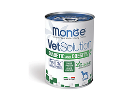 Влажный корм Monge VetSolution Dog Diabetic для собак при сахарном диабете и лишнем весе 400 г вет. диета