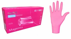 Перчатки нитриловые розовые Magenta XS MediOK