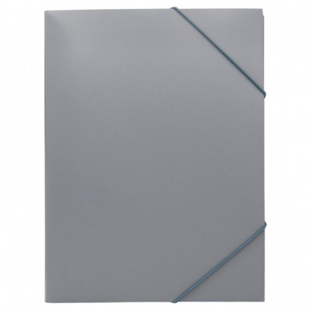 Папка на резинке BURO, А4 пластиковая, 500 мкм, корешок 15 мм., серая - фото 1 - id-p115497718
