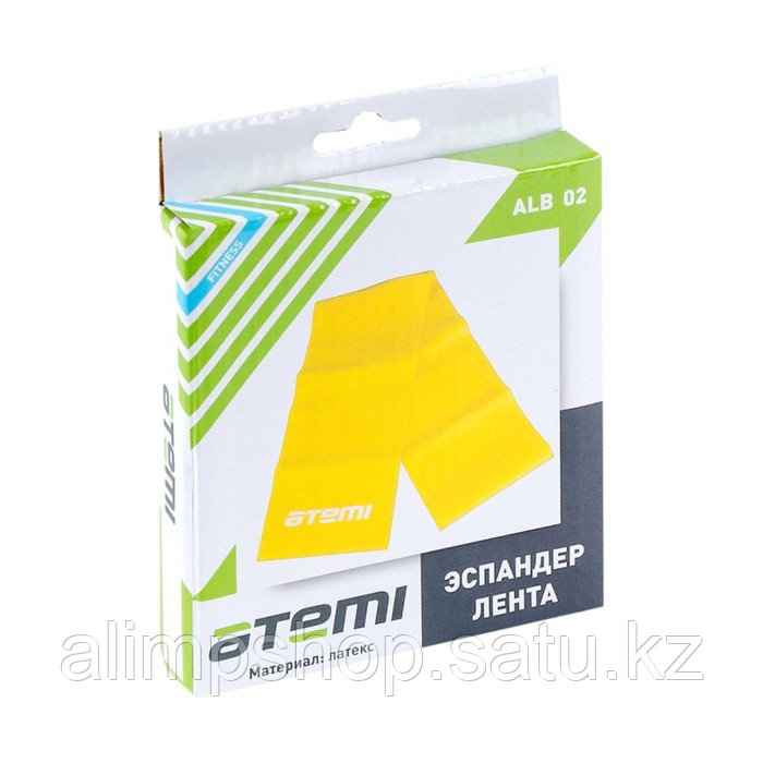 Эспандер-лента Atemi ALB01, 0,4 x120 x1200 мм, 5 кг 9, Жёлтый, Жёлтый - фото 3 - id-p115498017