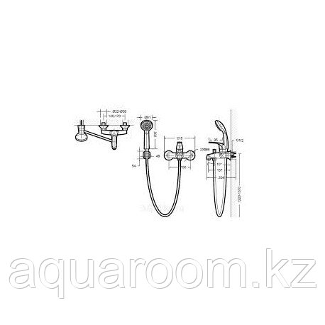 Смеситель для ванны с коротким изливом BRAVAT F 6135188 CP-B-RUS FIT (BY DEITSCHE) - фото 2 - id-p115500206