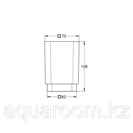 Стакан GROHE Selection Cube, хром 40783000 - фото 2 - id-p115502242