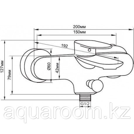 Смеситель для ванны Aquanet Stark FF35273-2 - фото 3 - id-p115500297