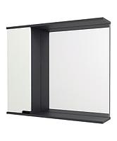 Шкаф навесной, 1 Дверь + Зеркало, 600,  коллекция (Аруна, Серый Графит, Белый  матовый)