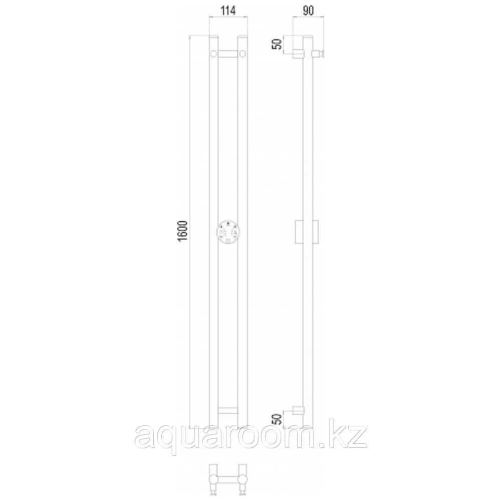 Полотенцесушитель Терминус Стойка DUO круг 1600 Электро (sensor quick touch) хром - фото 5 - id-p115499448