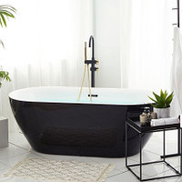 Отдельностоящая акриловая ванна LUSSO Deluxe Black 1700*750