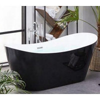 Отдельностоящая акриловая ванна LUSSO Majestic Black 1700*800