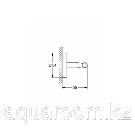 Крючок GROHE BauCosmopolitan, хром 40461001 - фото 2 - id-p115501563