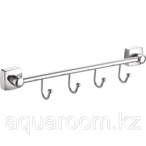 Планка четыре крючка для ванной комнаты FIXSEN KVADRO FX-61305B-4 (ЧЕХИЯ) - фото 1 - id-p115501572