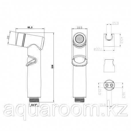 Комплект для биде Lemark с гигиеническим душем LM 8088 BL - фото 2 - id-p115501608