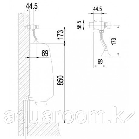 Смывное устройство для писсуара LEMARK LM 4612 C PROJEKT (Чехия) - фото 2 - id-p115500640