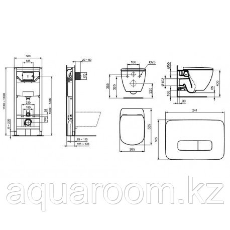 Комплект инсталляция, унитаз подвесной Ideal Standard TESI AquaBlade с крышкой микролифт (K20082002) - фото 4 - id-p115500659