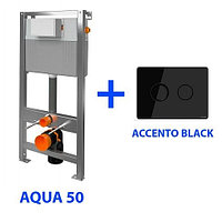 Инсталляция для унитаза CERSANIT ACCENTO AQUA 50 SLIM QUICK FIX BLACK