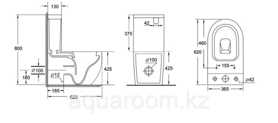 Напольный унитаз Mondello C1 Rimless 402204 / 402205 - фото 6 - id-p115499041