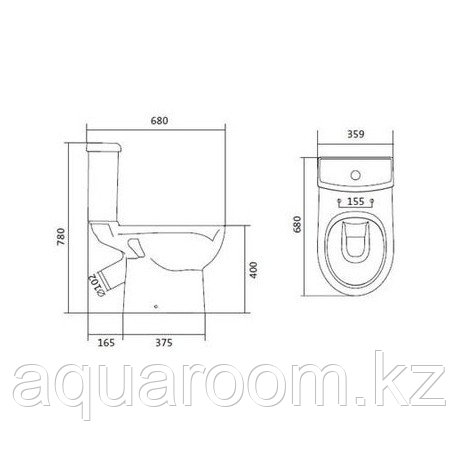 Унитаз напольный SANTEK 1.WH30.2.420 Юнион (Россия) - фото 3 - id-p115501803