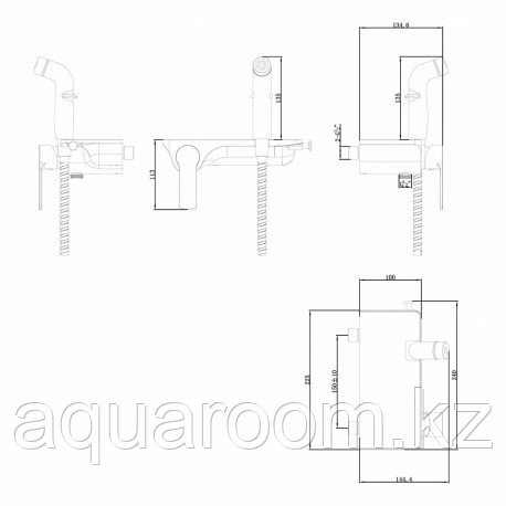 Смеситель с гигиеническим душем LEMARK LM 7168 CW SOLO - фото 2 - id-p115499923