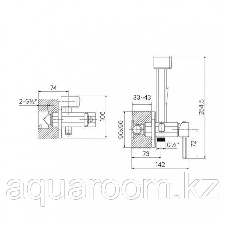 Смеситель с гигиеническим душем AXES IDDIS 004SBR0i08 - фото 2 - id-p115499950