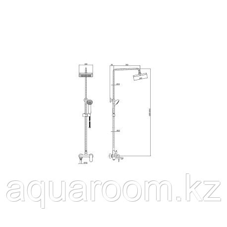 Душевая система для ванны и душа со смесителем с поворотным изливом BRAVAT F 6125183 CP-A-RUS OPAL (Германия) - фото 2 - id-p115500994