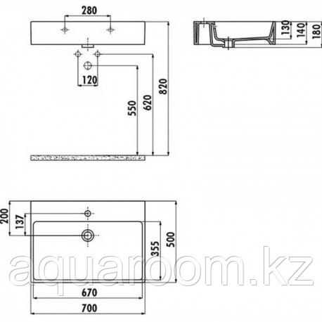 Раковина на столешницу Creavit NX270-00CB00E-0000 (Турция) - фото 2 - id-p115502069