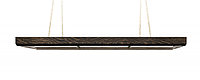 Лампа Evolution 3 секции ПВХ (ширина 600) (Пленка ПВХ Текстура черная,фурнитура золото)