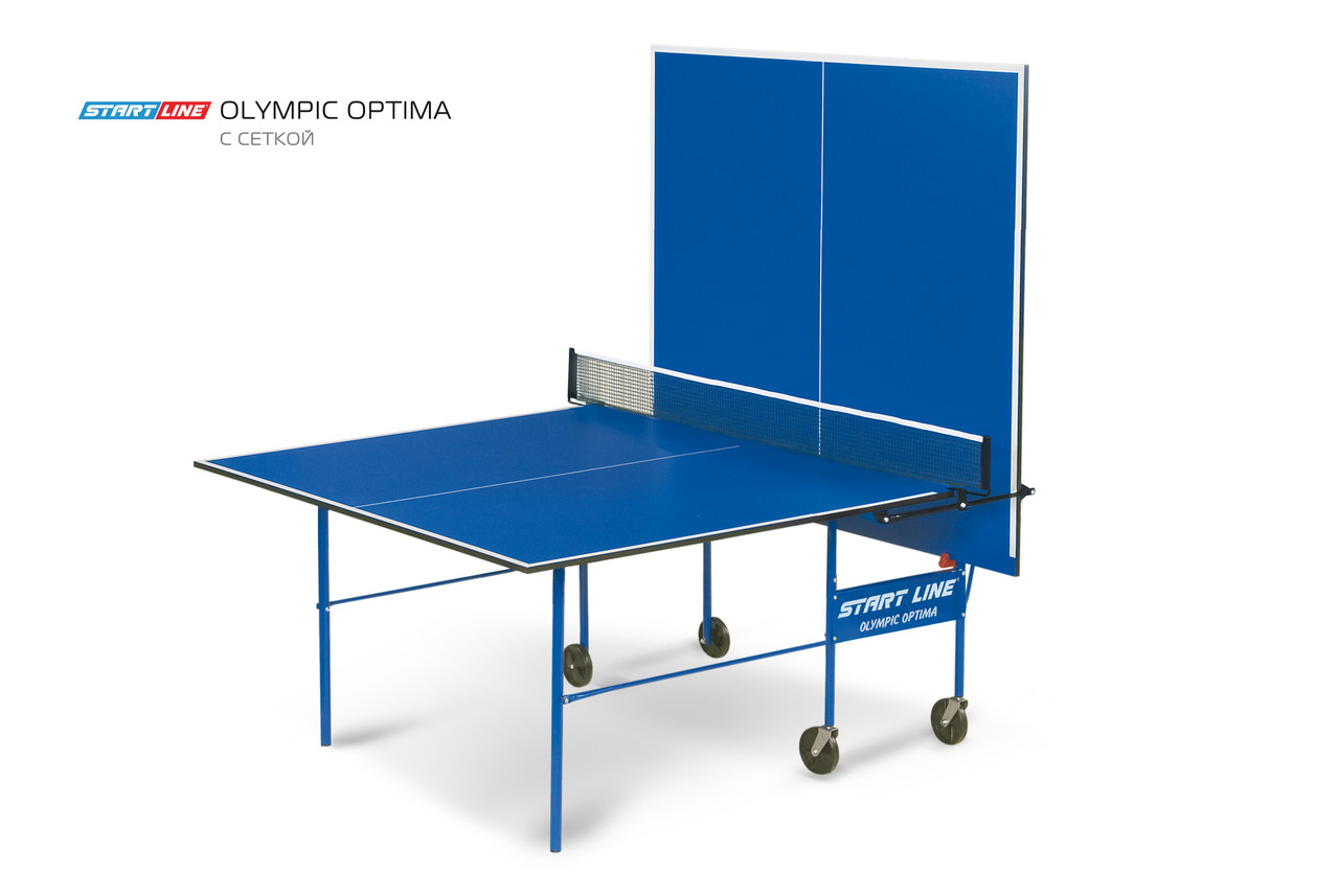 Стол теннисный Olympic Optima Синий с сеткой - фото 3 - id-p98192930
