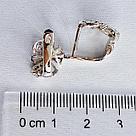 Серьги Италия L440 серебро с родием вставка фианит, фото 3