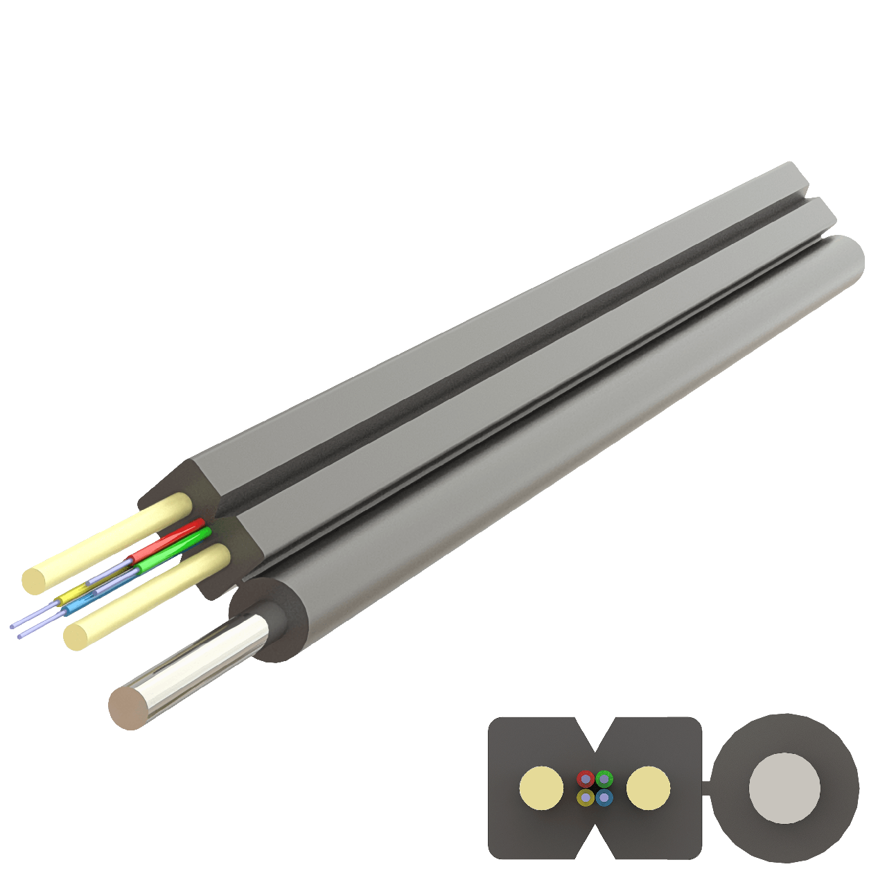 Абонентский оптический кабель OK-OPTIC-FTTH-2D-LSZH-0,7 - фото 2 - id-p115507132