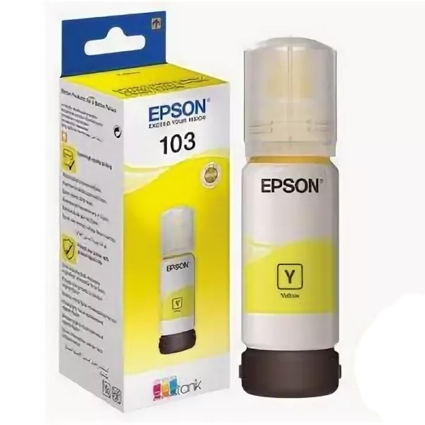 Чернила Epson C13T00S44A 103 EcoTank для L3100/L3101/L3110/L3150 жёлтый - фото 1 - id-p115507149