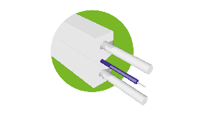 Абонентский оптический кабель OK-OPTIC-FTTH-1H-LSZH-0,3кН (Белый)