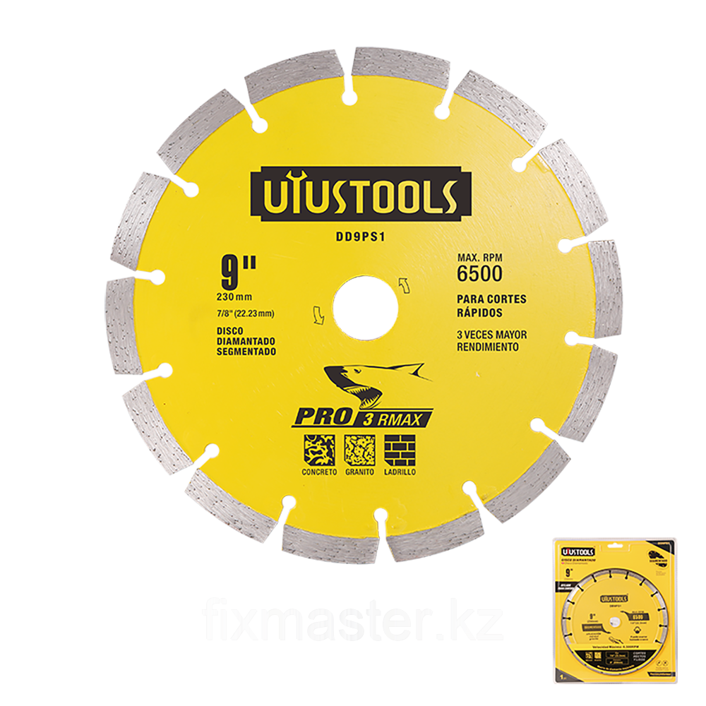 Диск алмазный по бетону/камню UYUSTOOLS DD14PS1, 355х25,4х12 мм