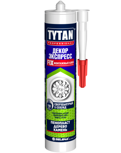 Клей монтажный Экспресс ДЕКОР TYTAN (310мл.) белый