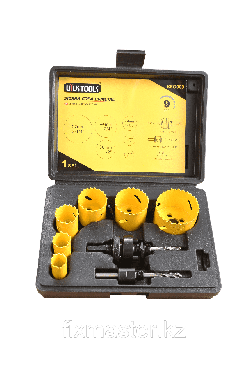 Набор коронок по металлу UYUSTOOLS SEO009, 9 предметов