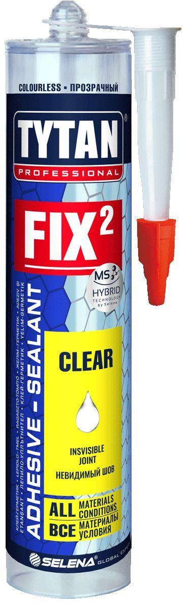 Клей монтажный бесцветный  Fix² CLEAR TYTAN  290 мл