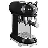 Smeg Espresso Coffee Machine Black ECF01BLUK + CGF01BLUK Coffee Grinder + MFF11BLUK Milk Frother, фото 3