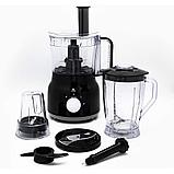 Evvoli Food Processor 2.0L With Blender & Grinder Black EVKA-FP20B, фото 2